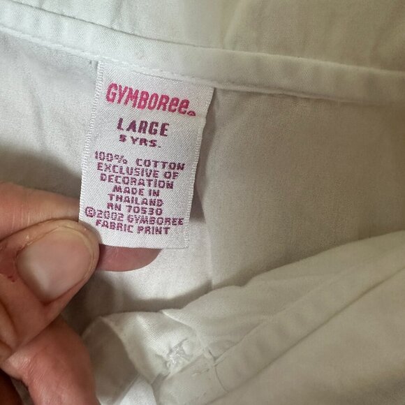Vintage Gymboree 100% Cotton Embroidered Button Down Blouse Top Shirt Size 5 - Picture 3 of 7